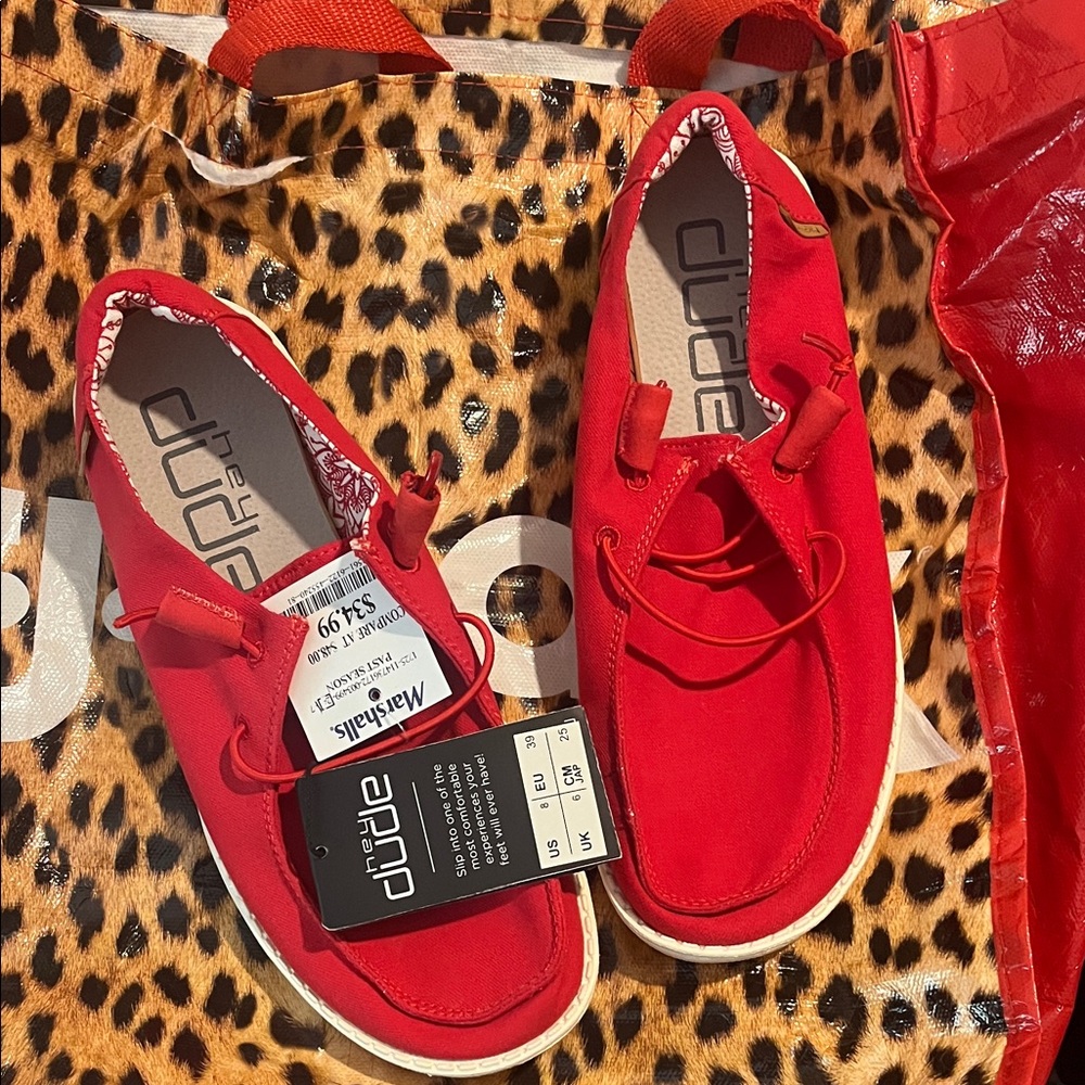 Hey Dude Red Athletic Shoes